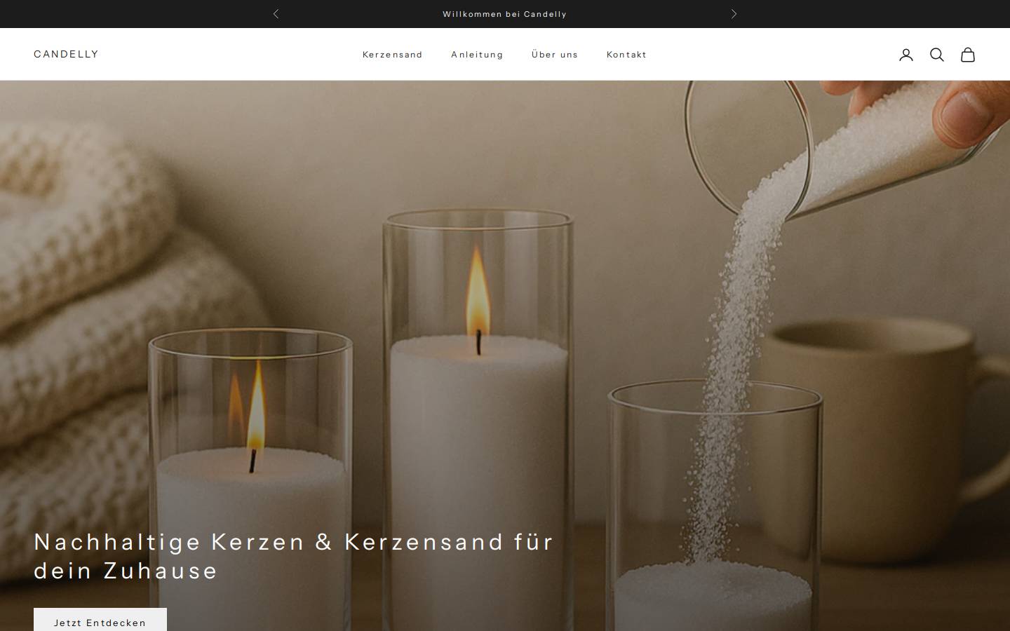 Candelly homepage screenshot