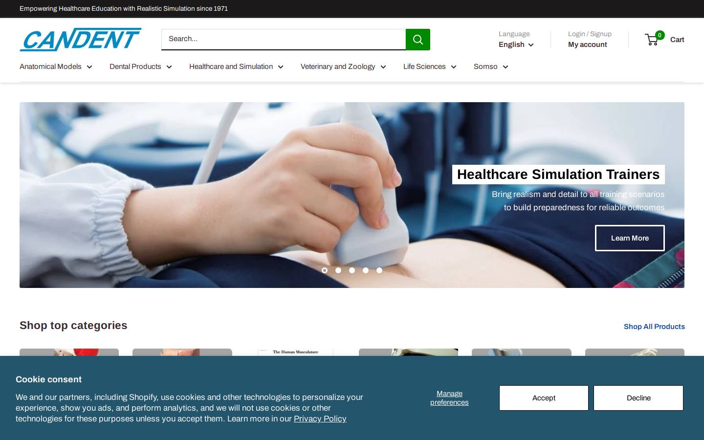 candent.ca homepage screenshot
