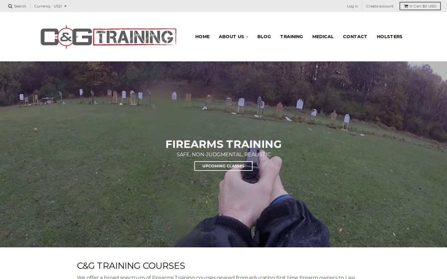 candgtraining.com homepage screenshot