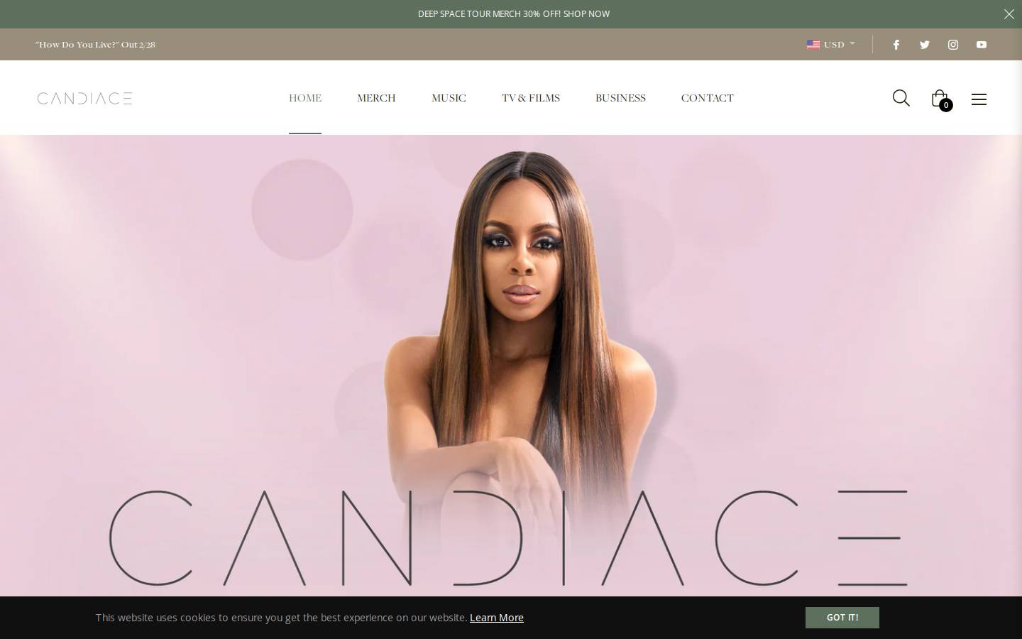 candiacedillard.com homepage screenshot