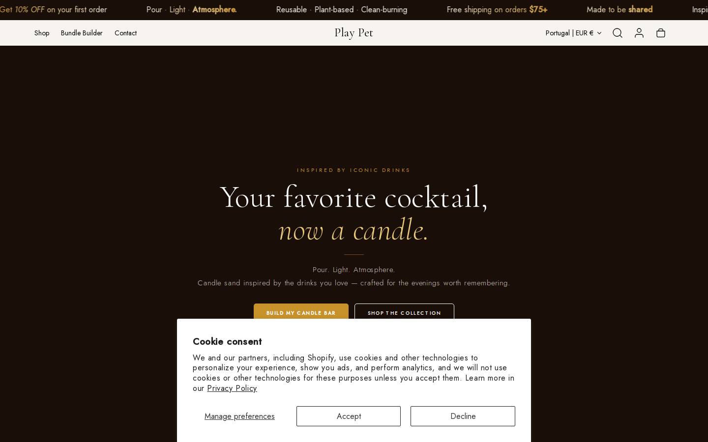 candlecork.com homepage screenshot