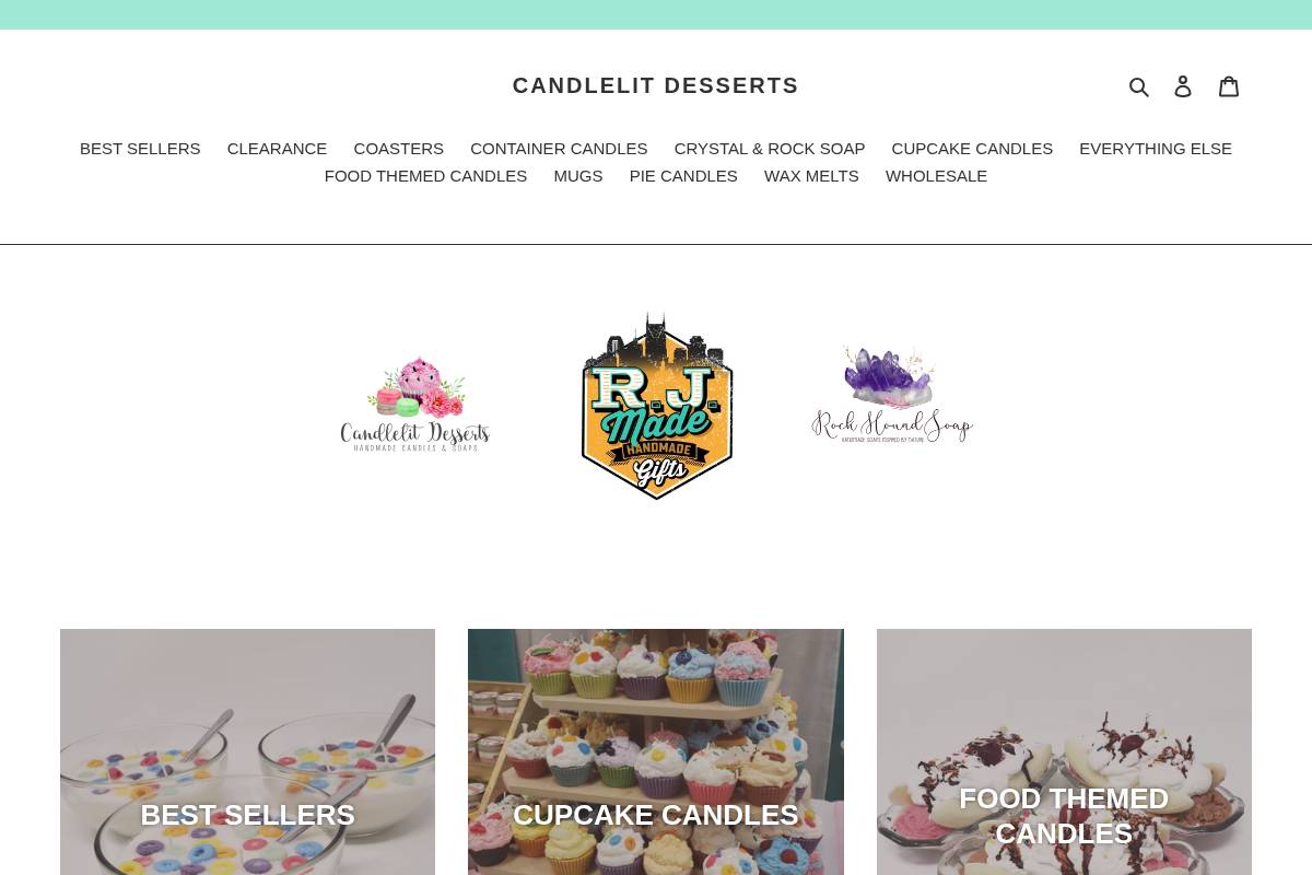 candlelitdesserts.com homepage screenshot