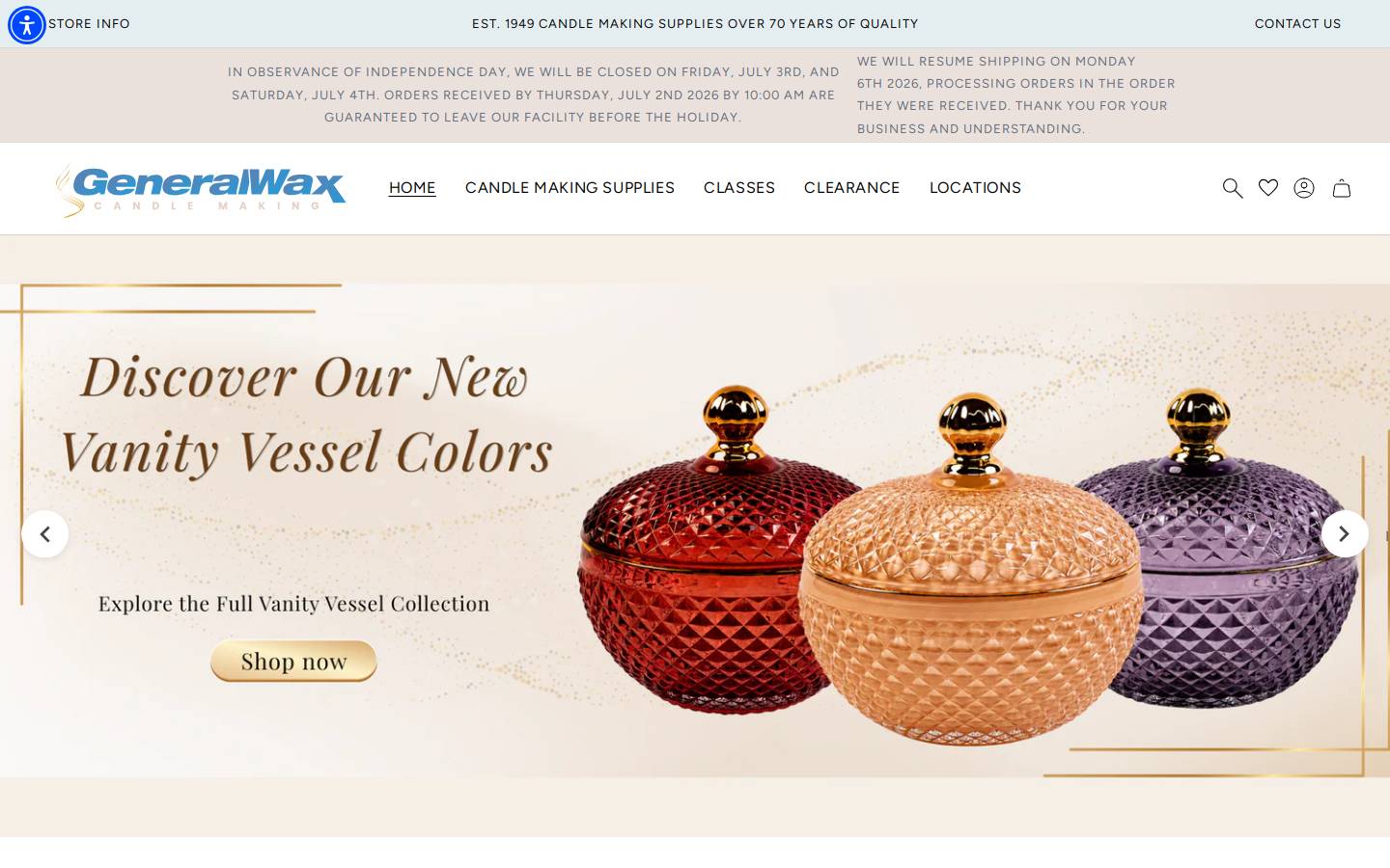 candlemakingsupplies.net homepage screenshot