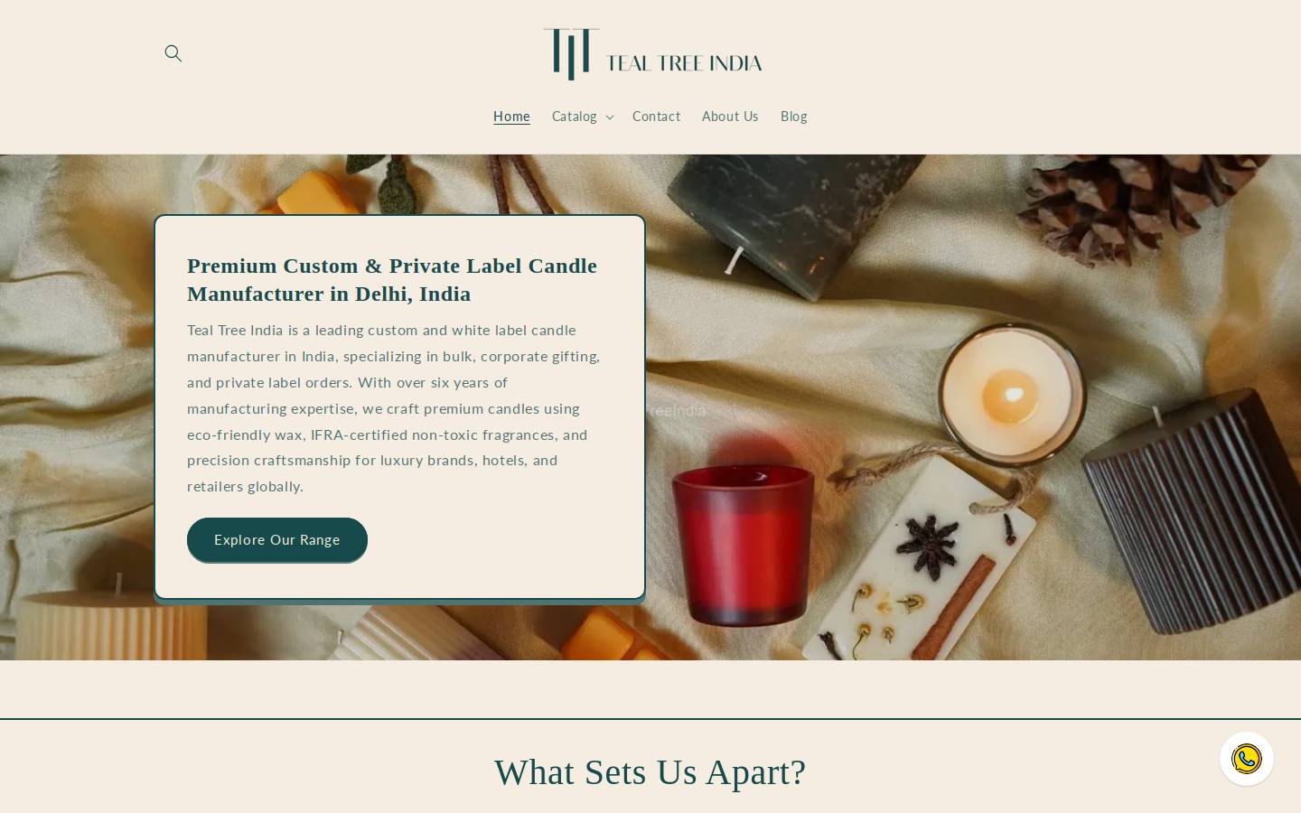 candlemanufacturerindia.com homepage screenshot