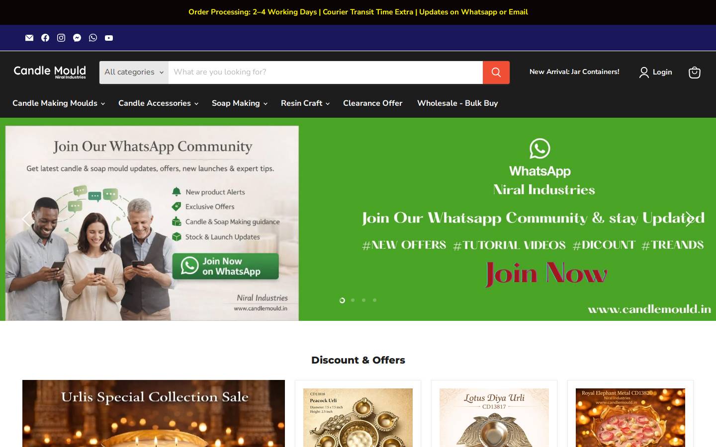 candlemould.in homepage screenshot
