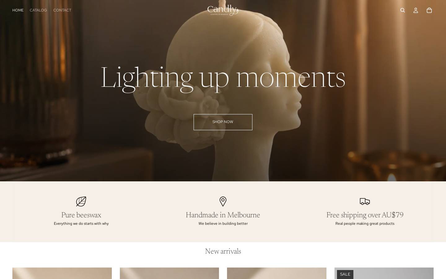candly.com.au homepage screenshot