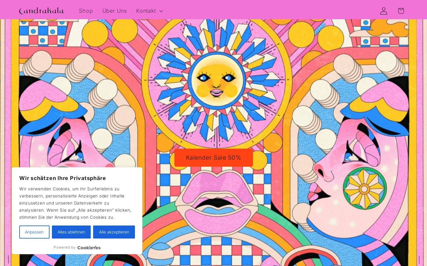 candrakala.de homepage screenshot