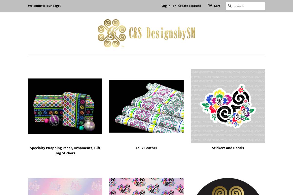 candsdesignsbysia.com homepage screenshot