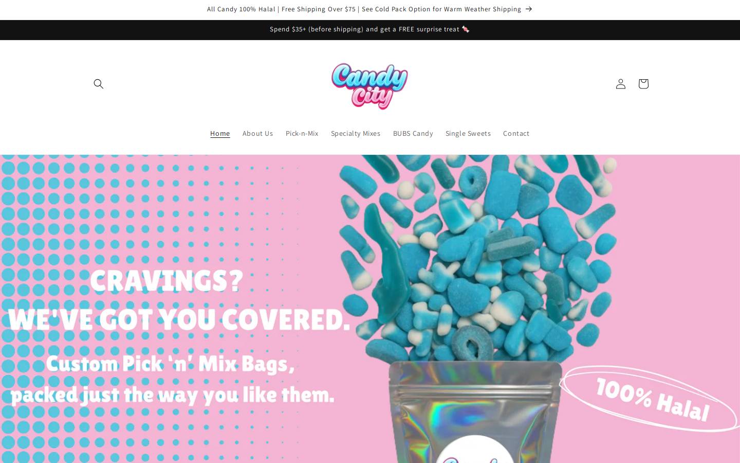 candy-city.com homepage screenshot