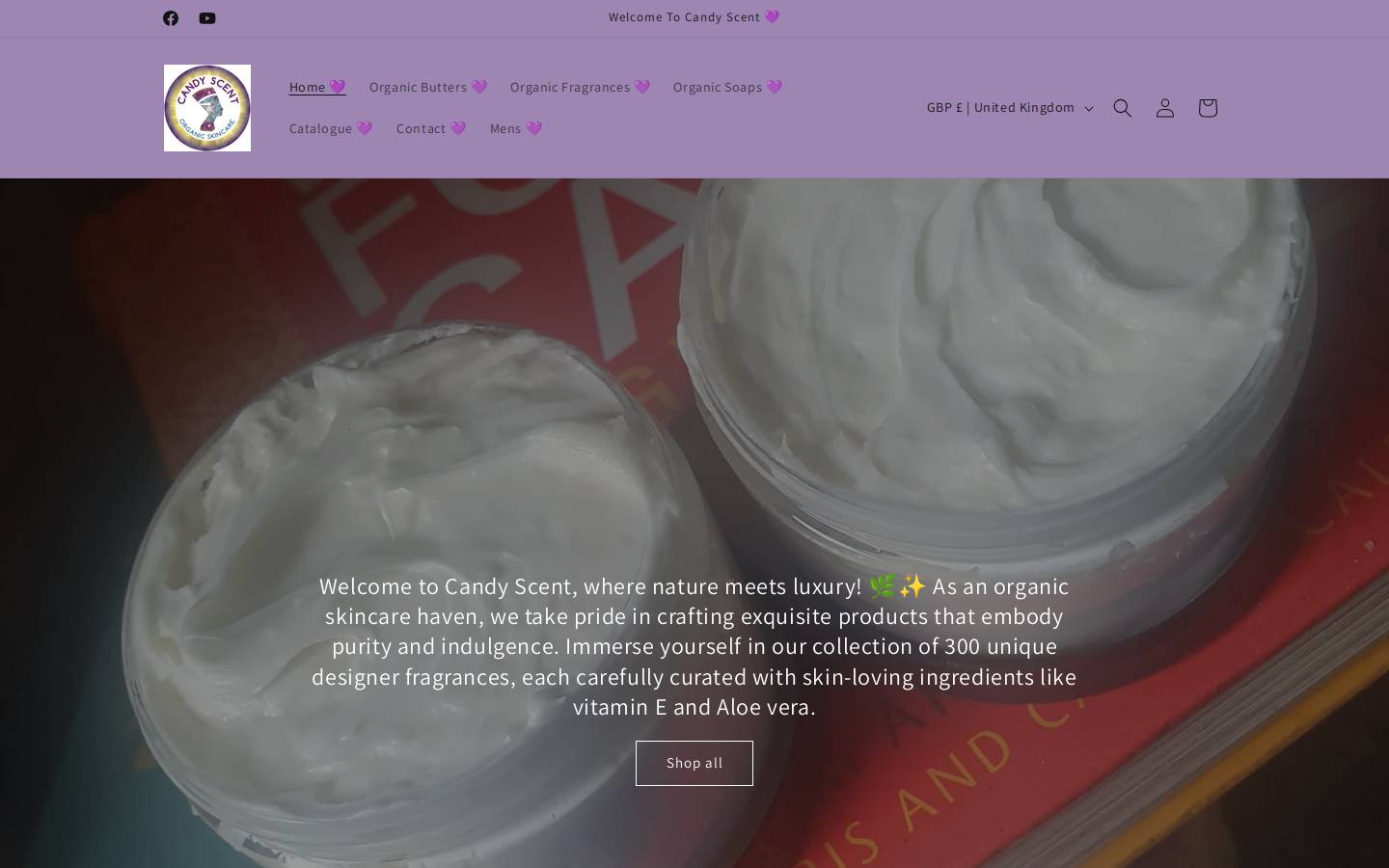 candy-scent.com homepage screenshot