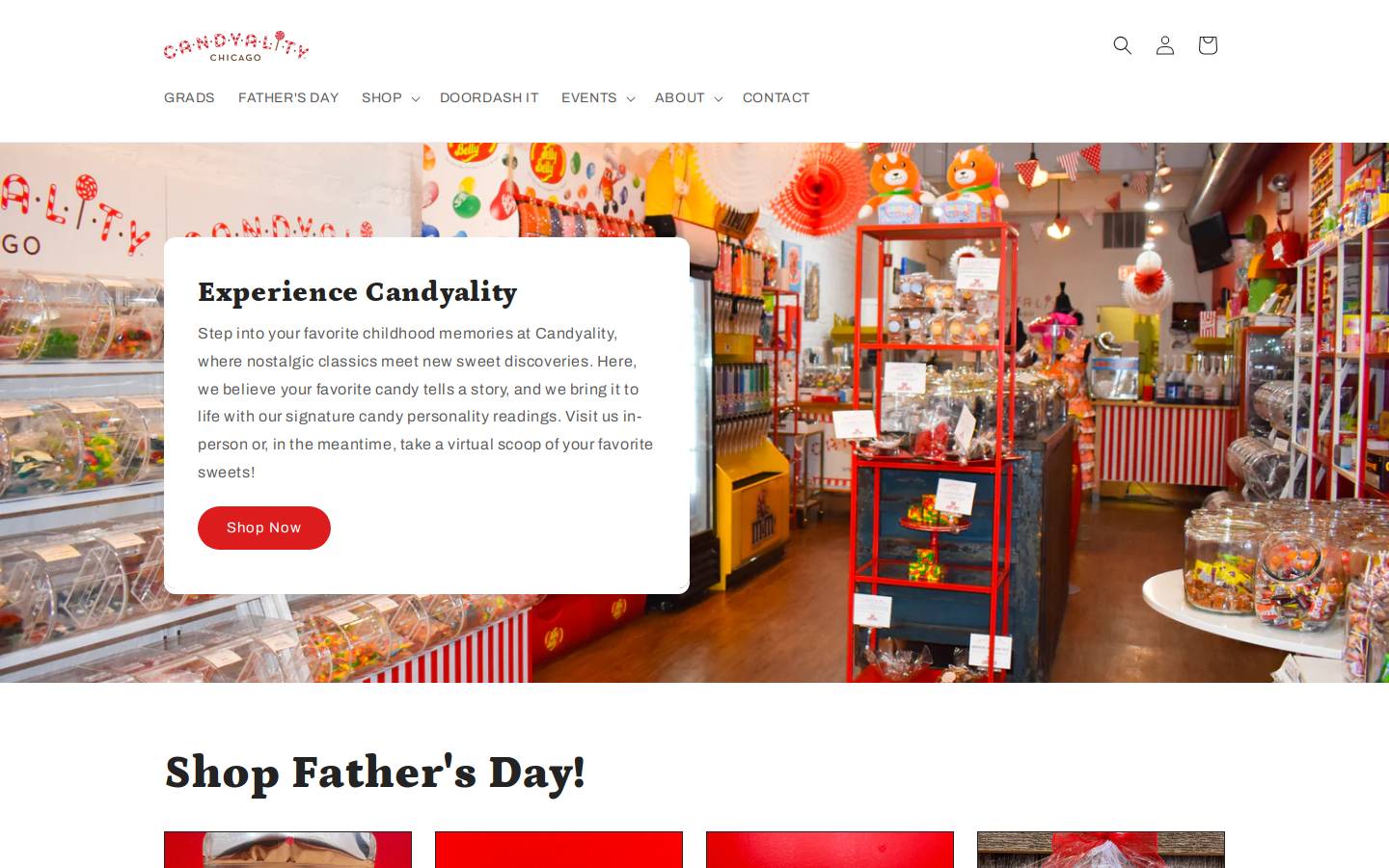 candyality.com homepage screenshot