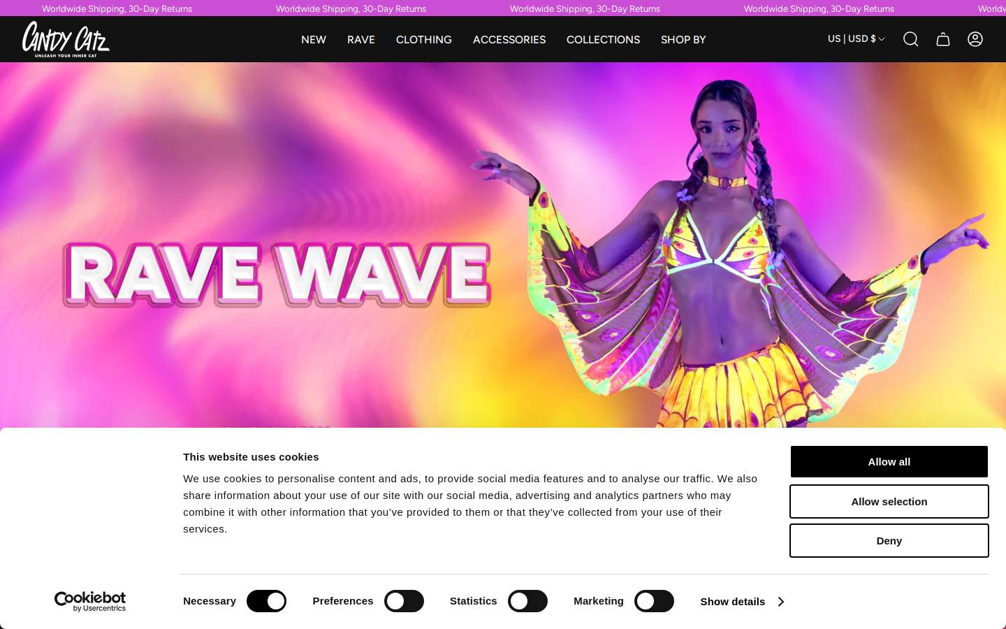 Candy Catz homepage screenshot