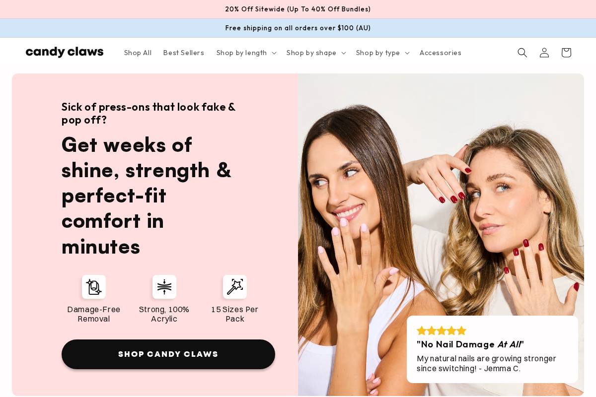 Candyclaws homepage screenshot