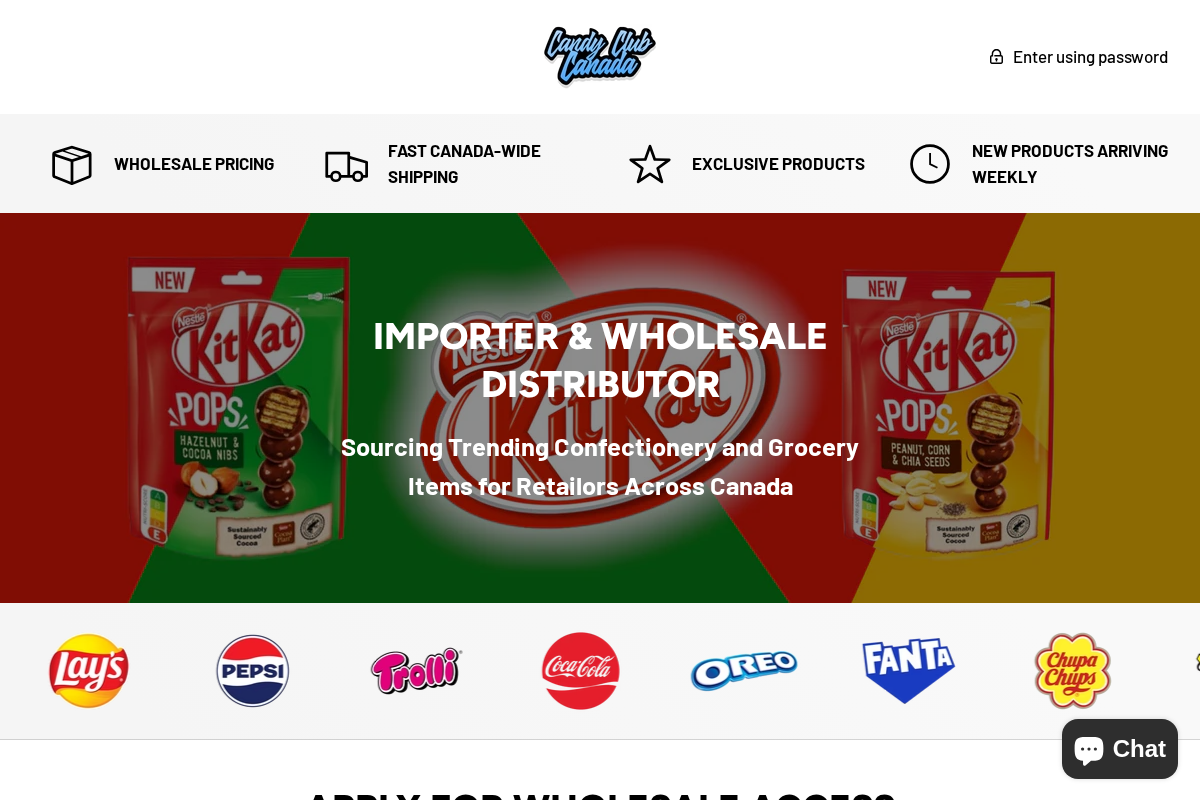 Candy Club Canada homepage screenshot