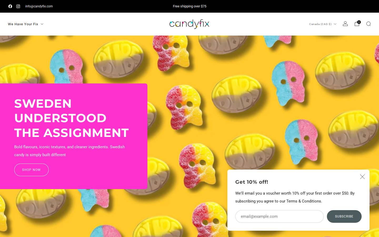 candyfix.com homepage screenshot