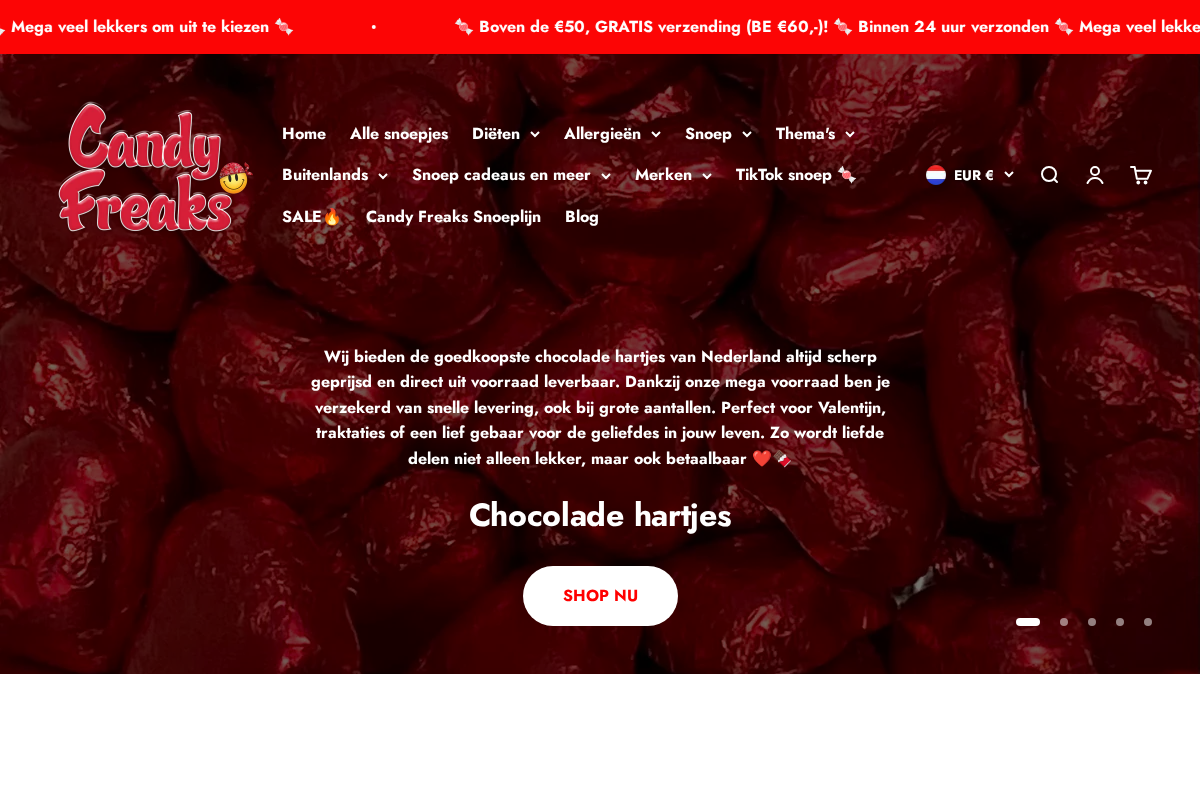 Candyfreaks homepage screenshot