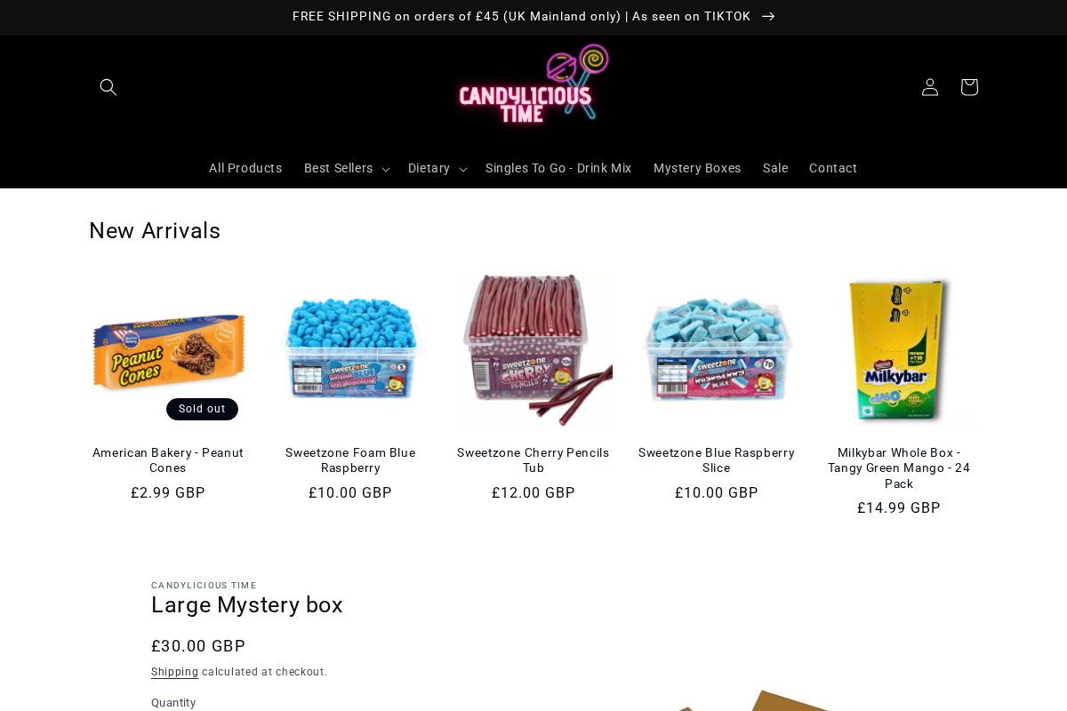Candylicious Time homepage screenshot