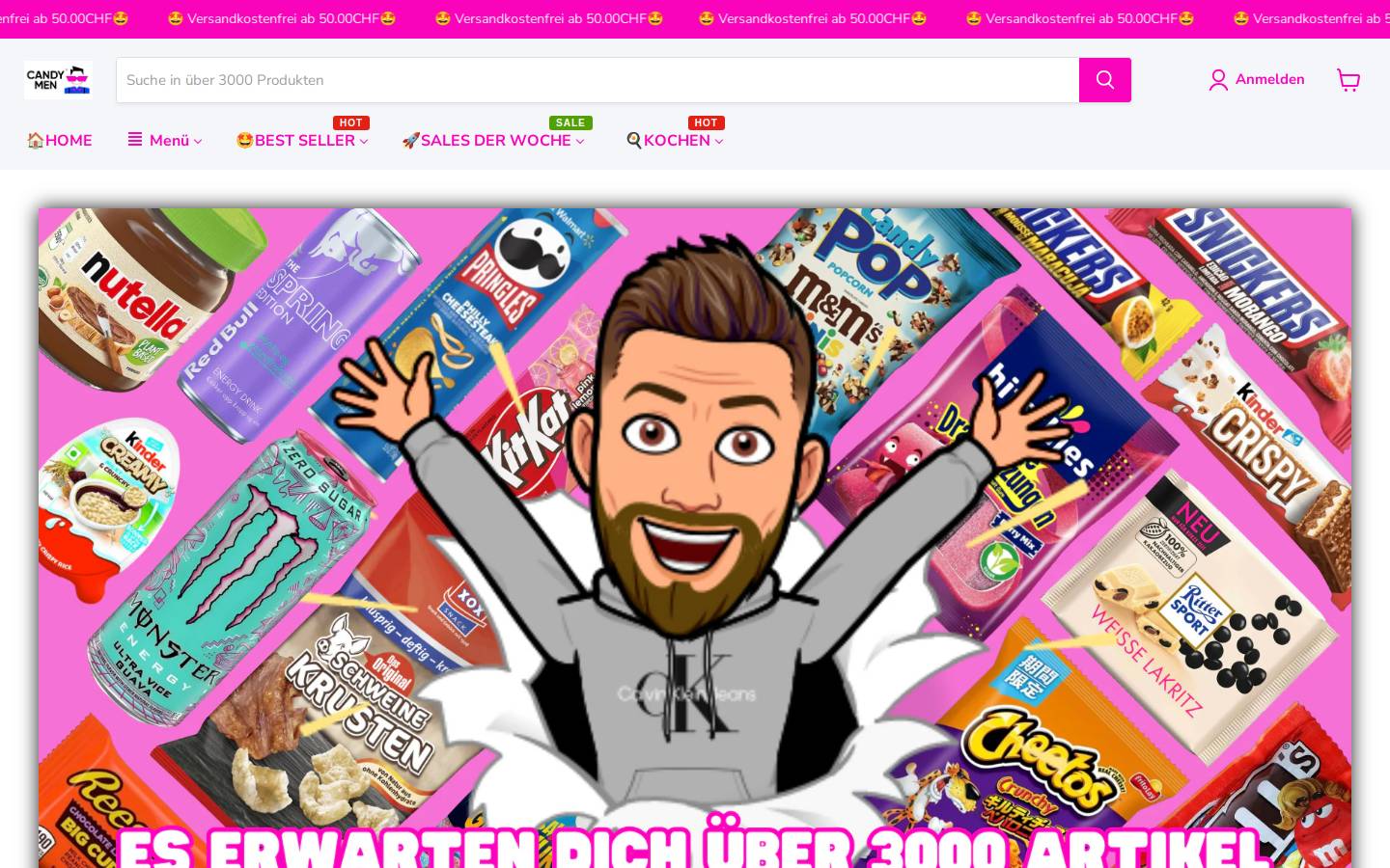 Candymen homepage screenshot