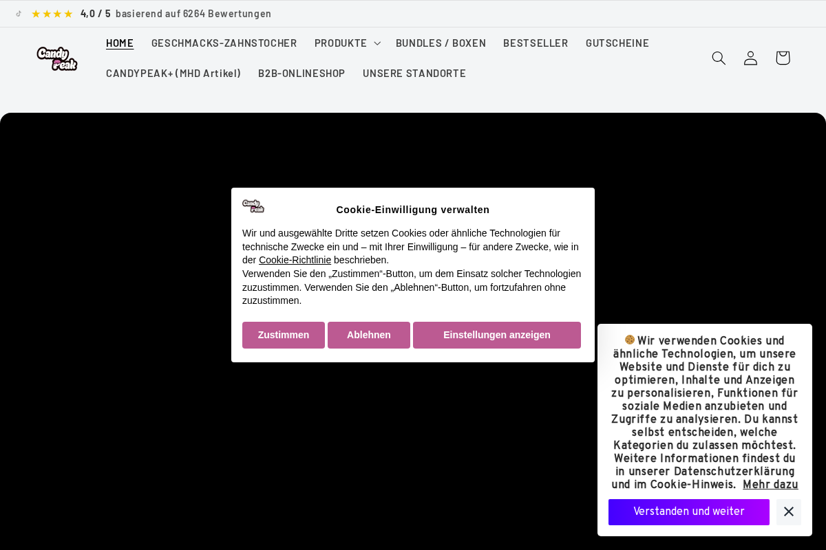 Candy Peak GmbH homepage screenshot