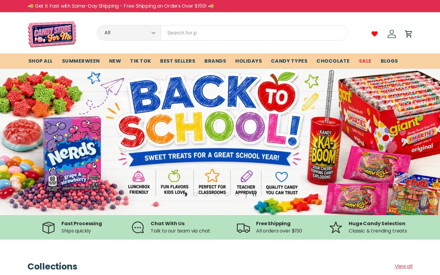 candystoreforme.com homepage screenshot