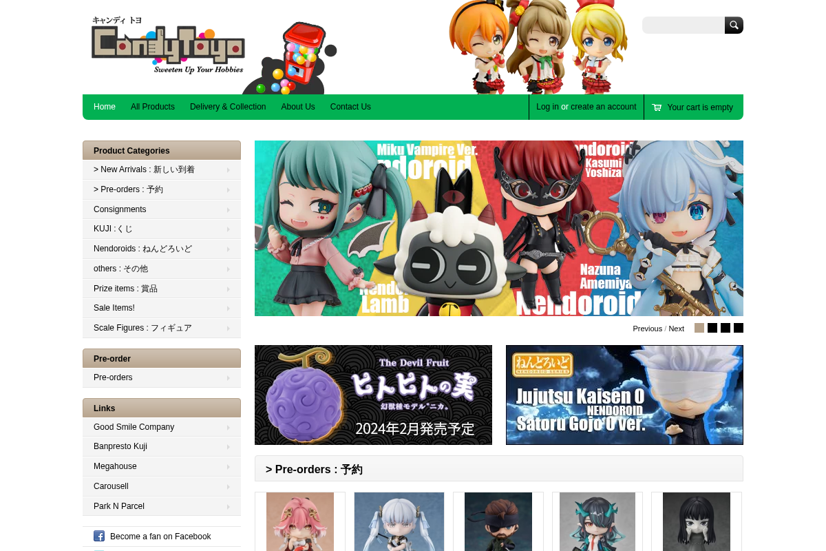 Candytoyo homepage screenshot