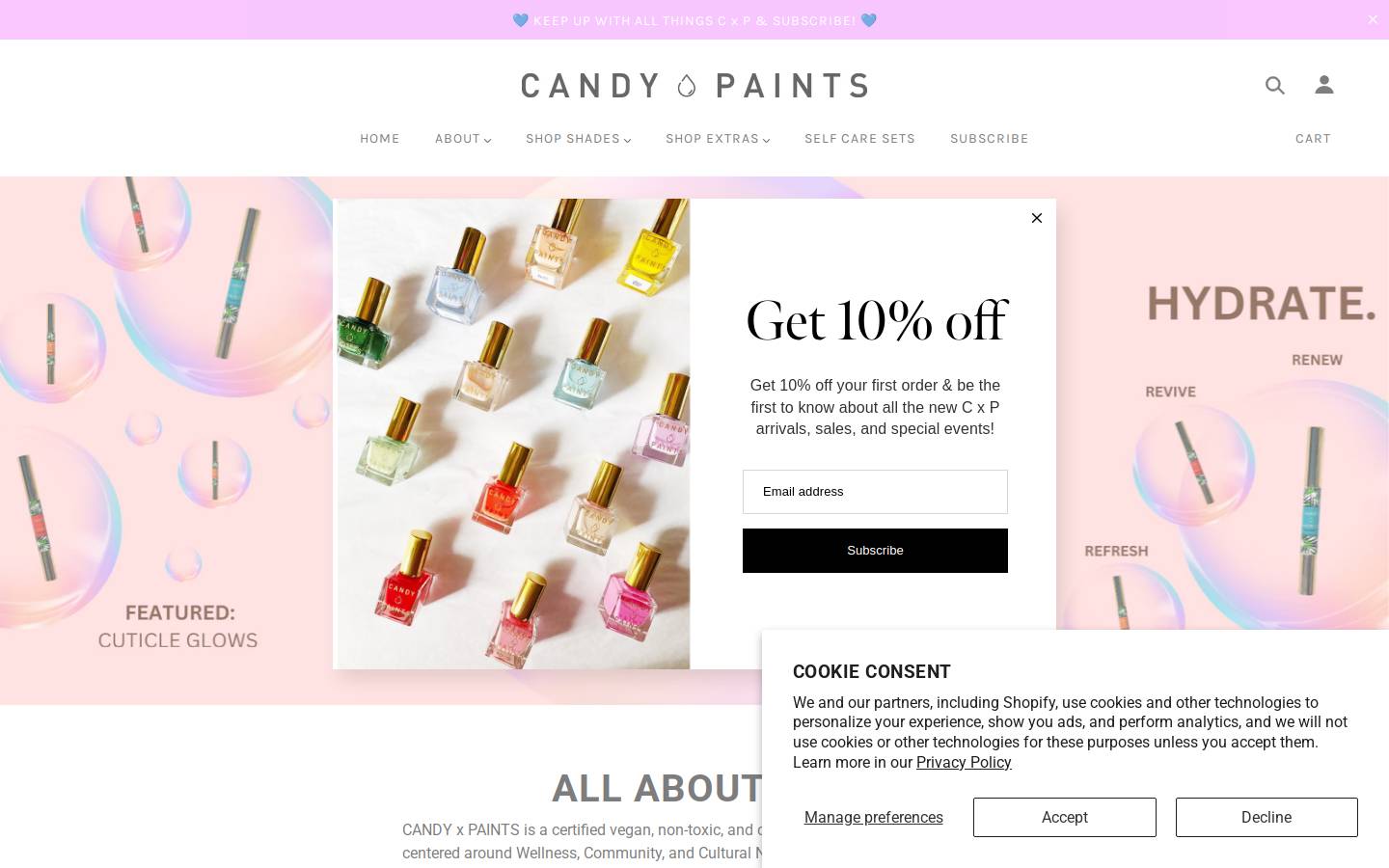 candyxpaints.com homepage screenshot