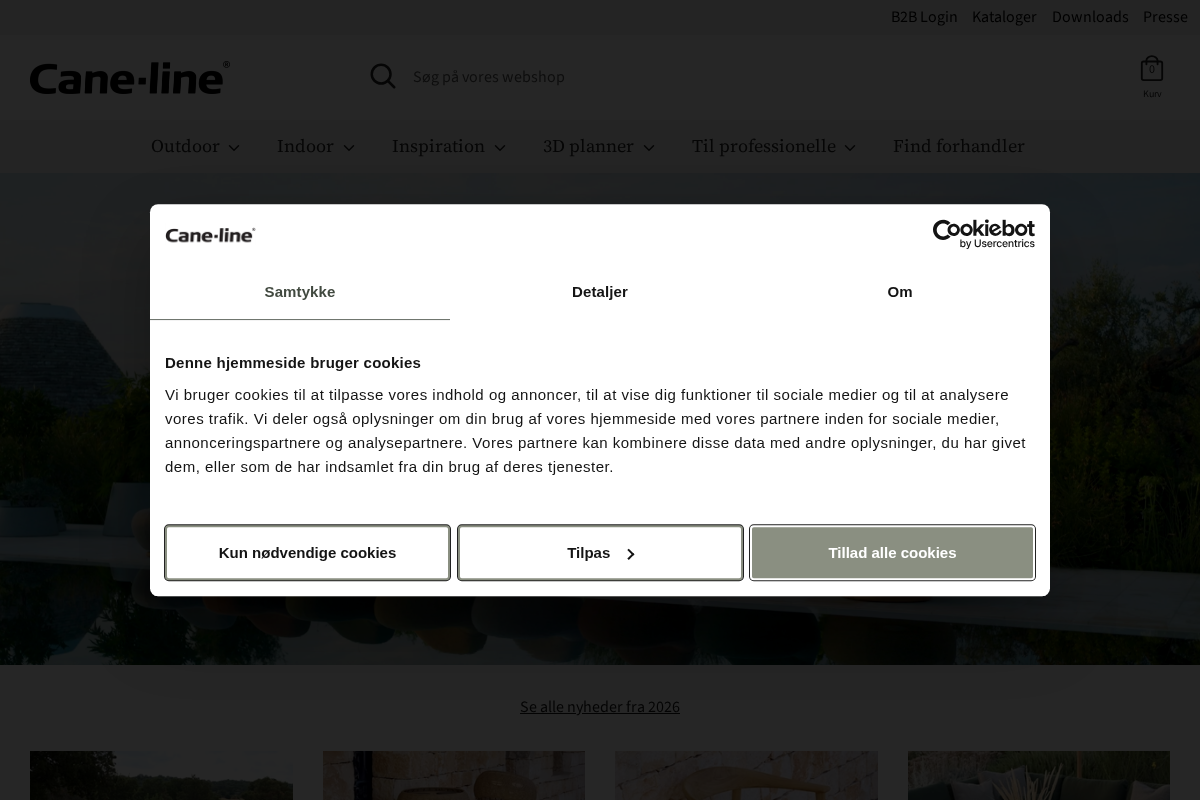 Cane-line A/S homepage screenshot