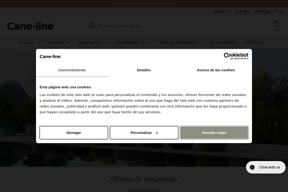 Cane-line homepage screenshot