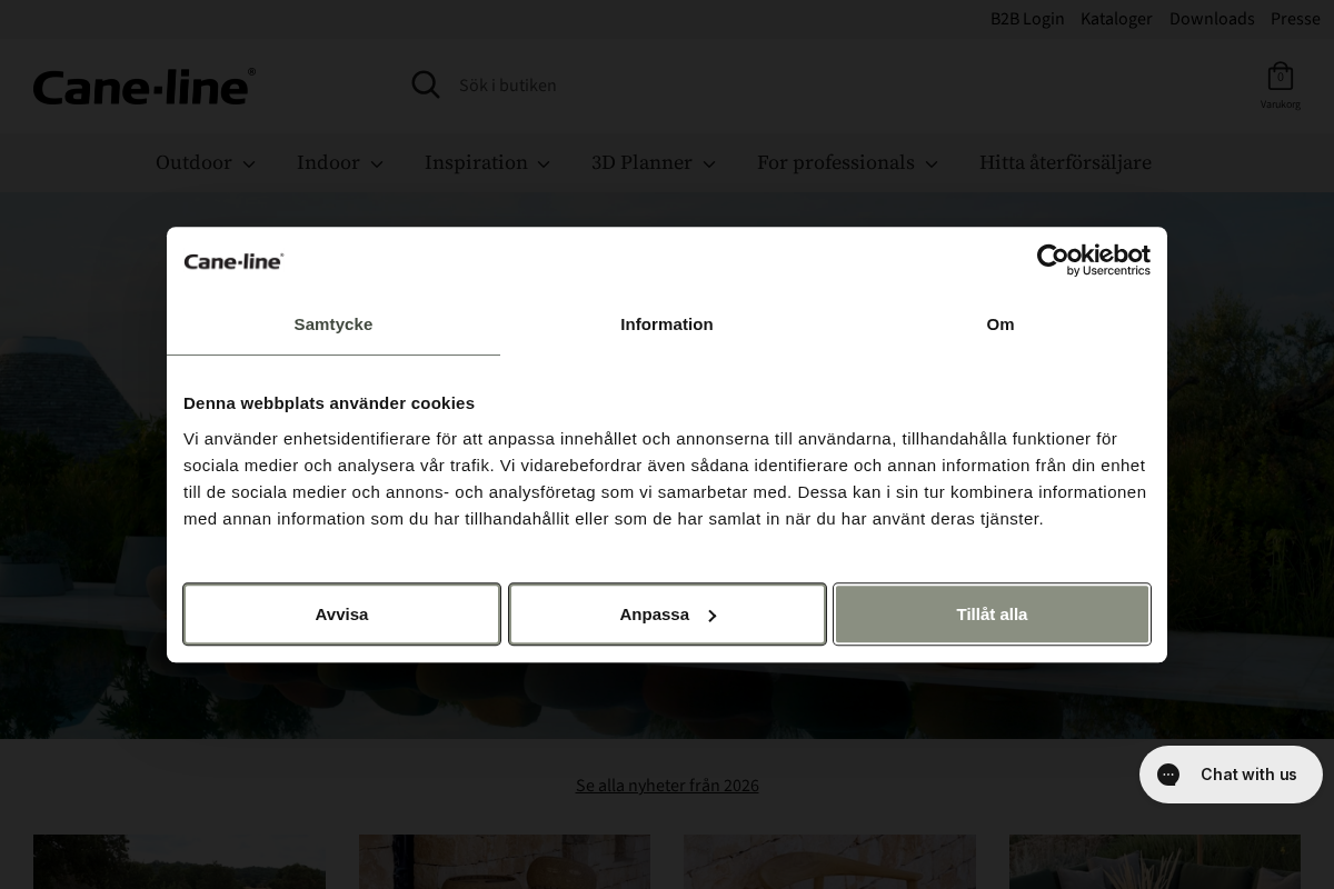 Cane-line homepage screenshot