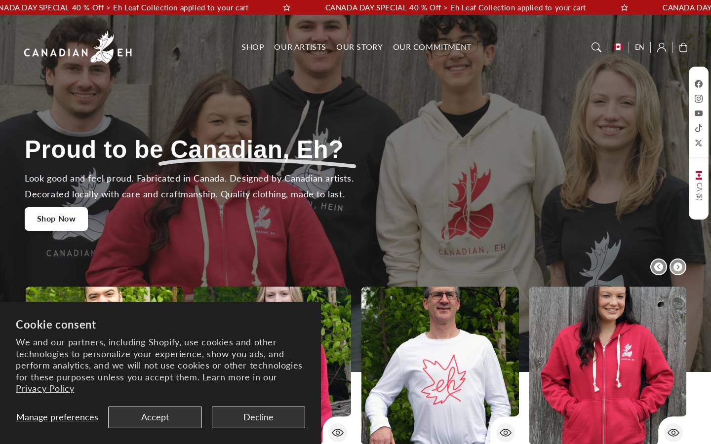 caneh.ca homepage screenshot