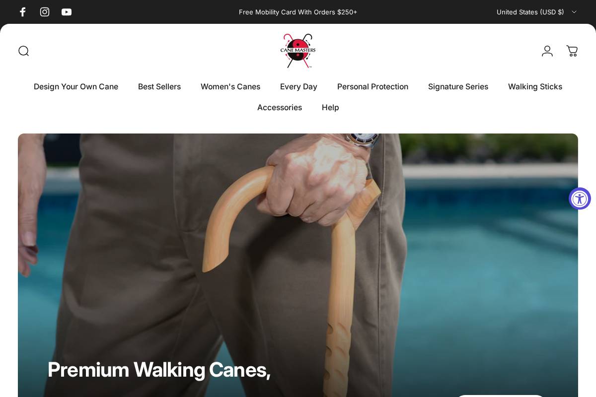 canemasters.com homepage screenshot