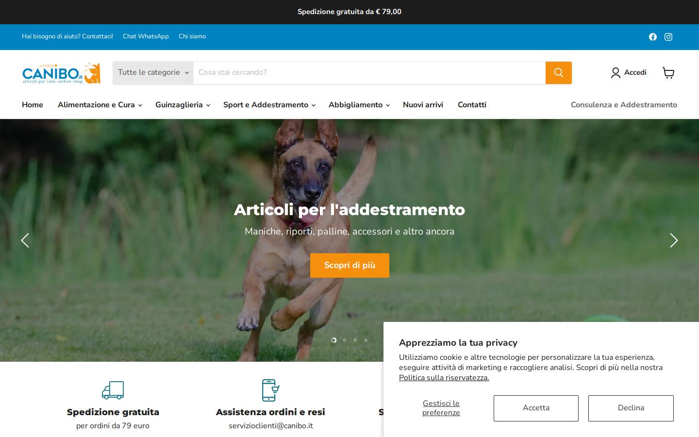 canibo.it homepage screenshot