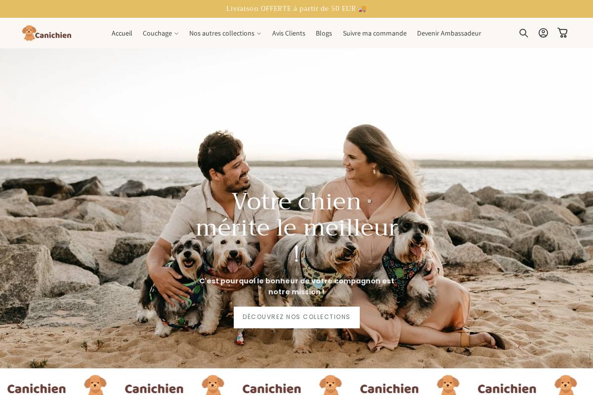 Canichien homepage screenshot