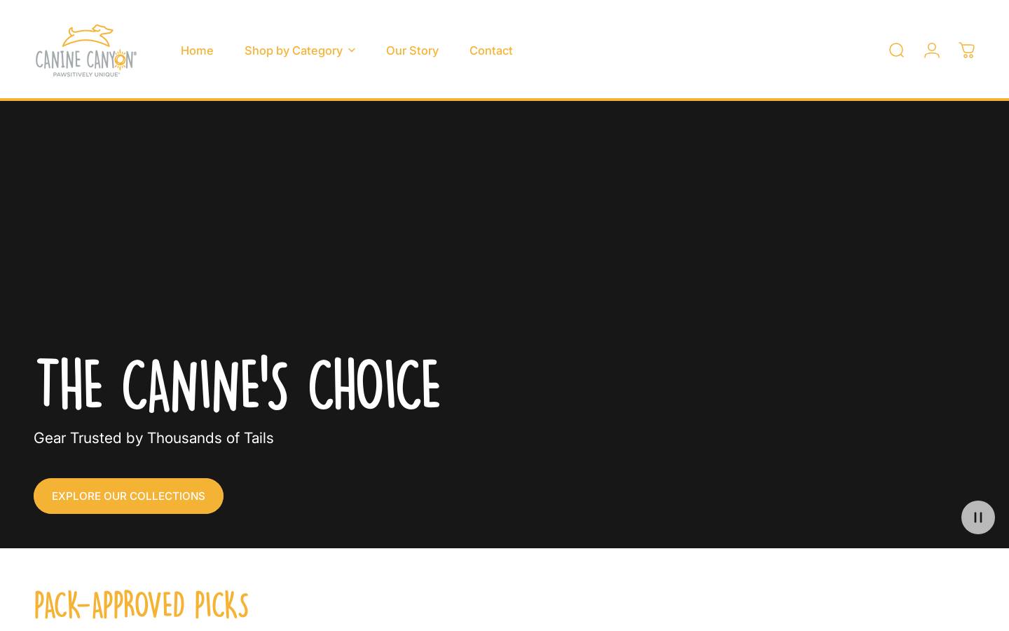 canine-canyon.com homepage screenshot
