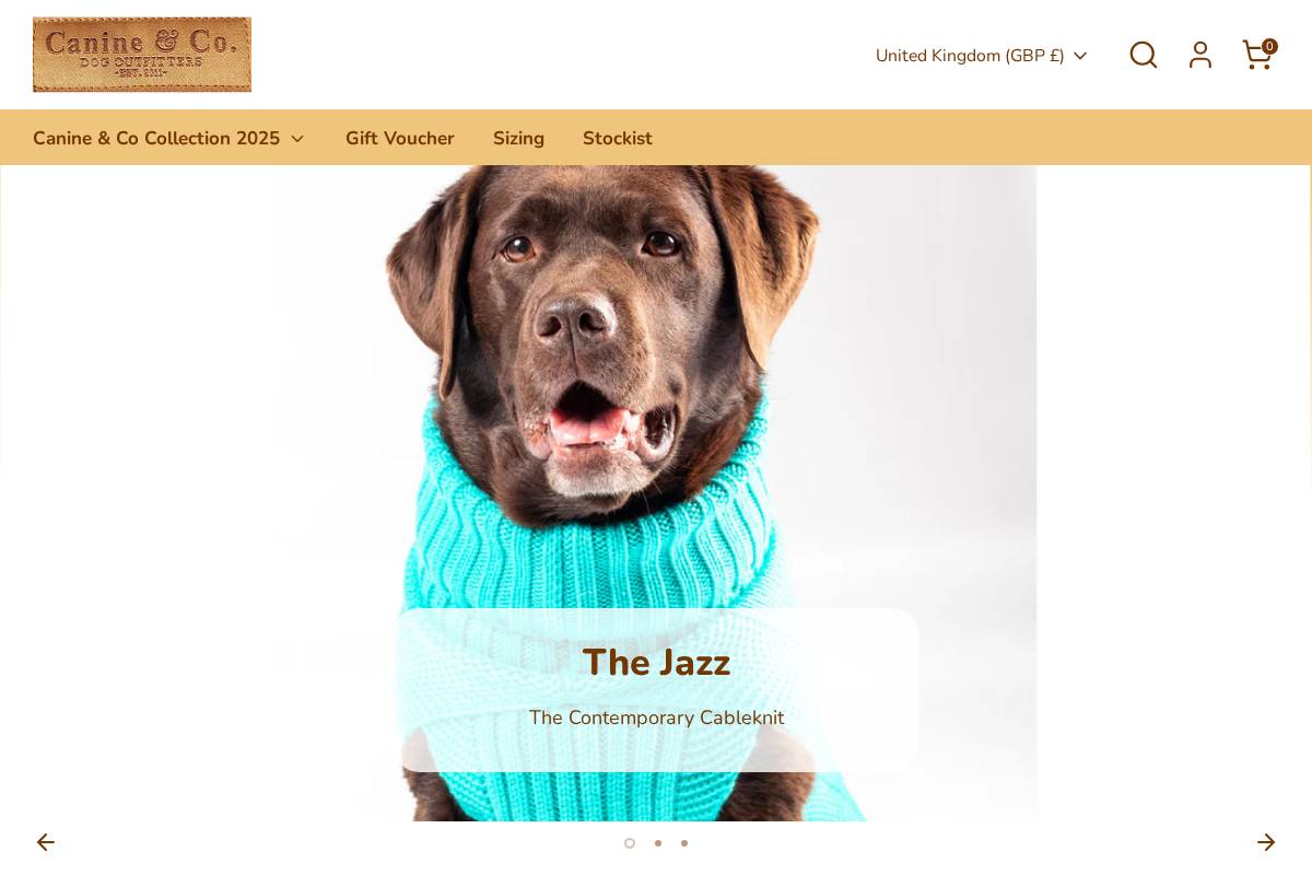 canineandco.co.uk homepage screenshot