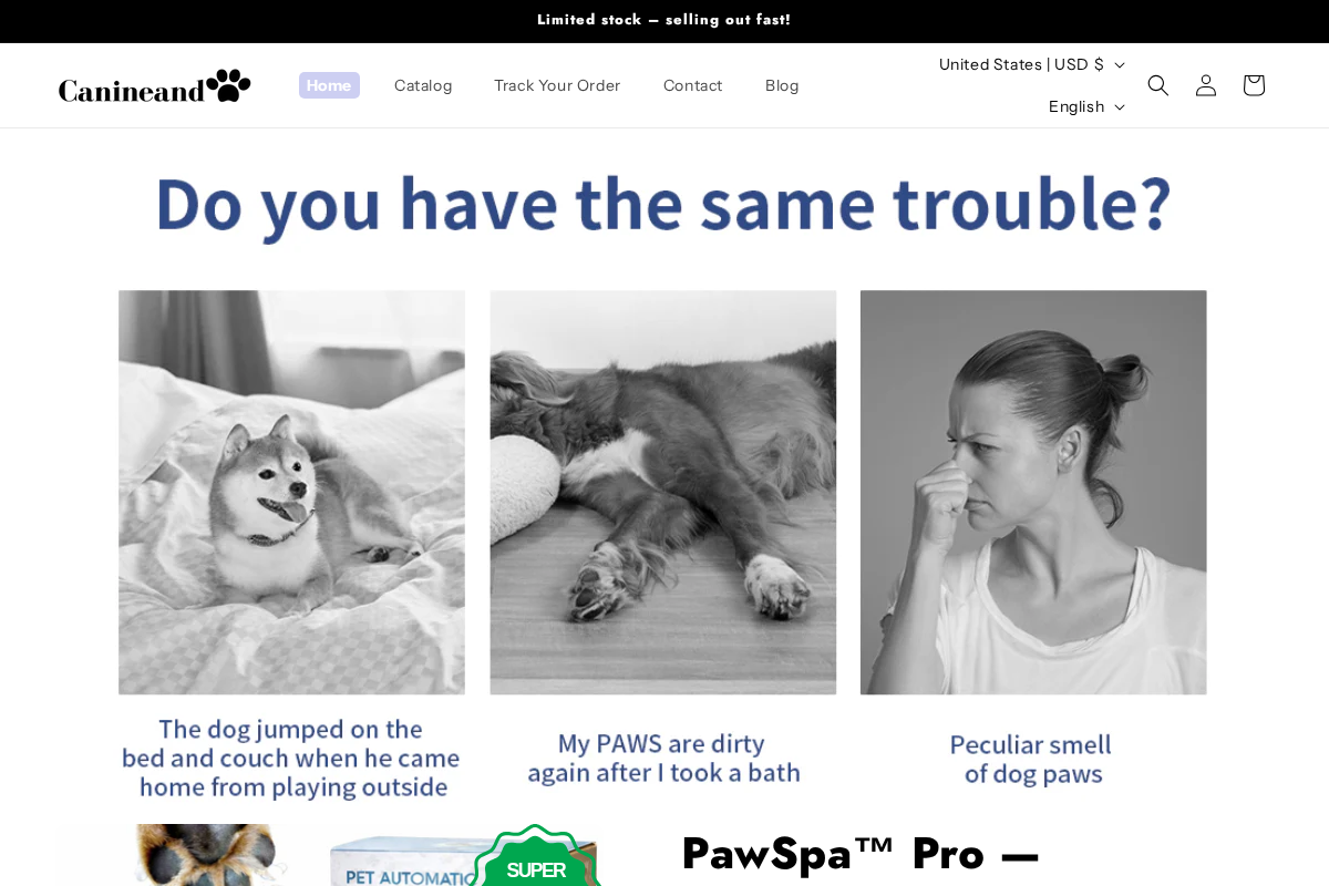 Canienado homepage screenshot