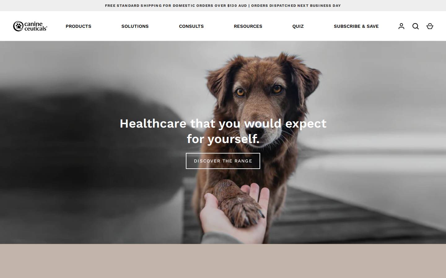 canineceuticals.com.au homepage screenshot