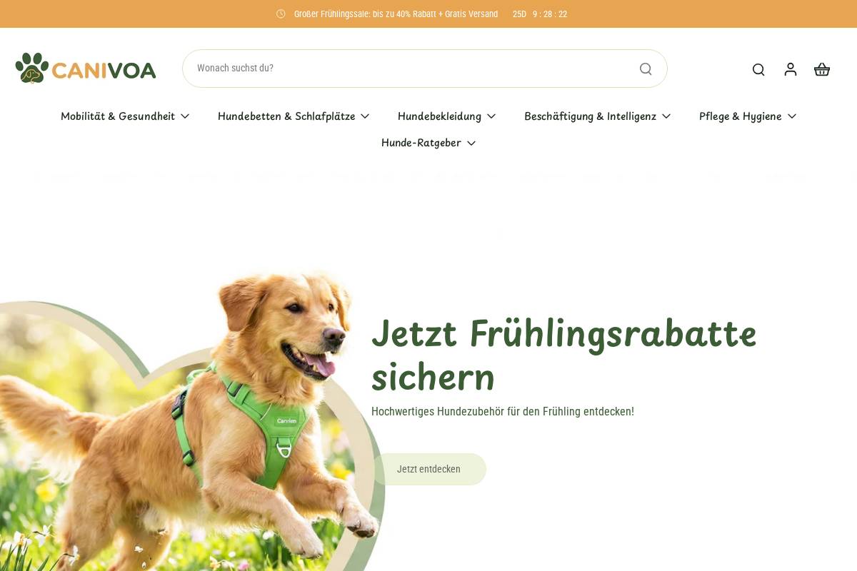 Canivoa homepage screenshot