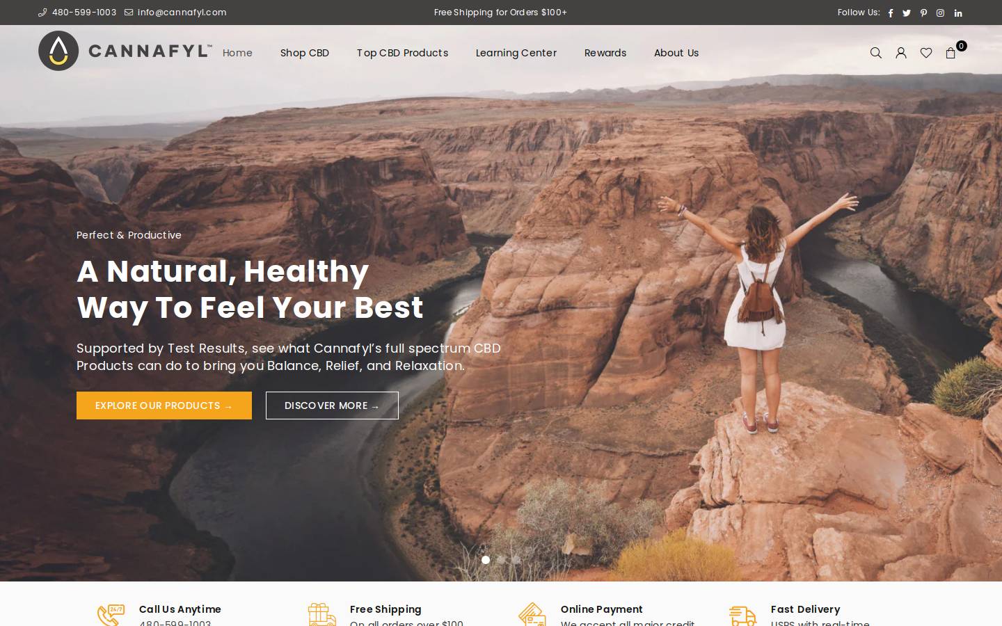 Cannafyl homepage screenshot