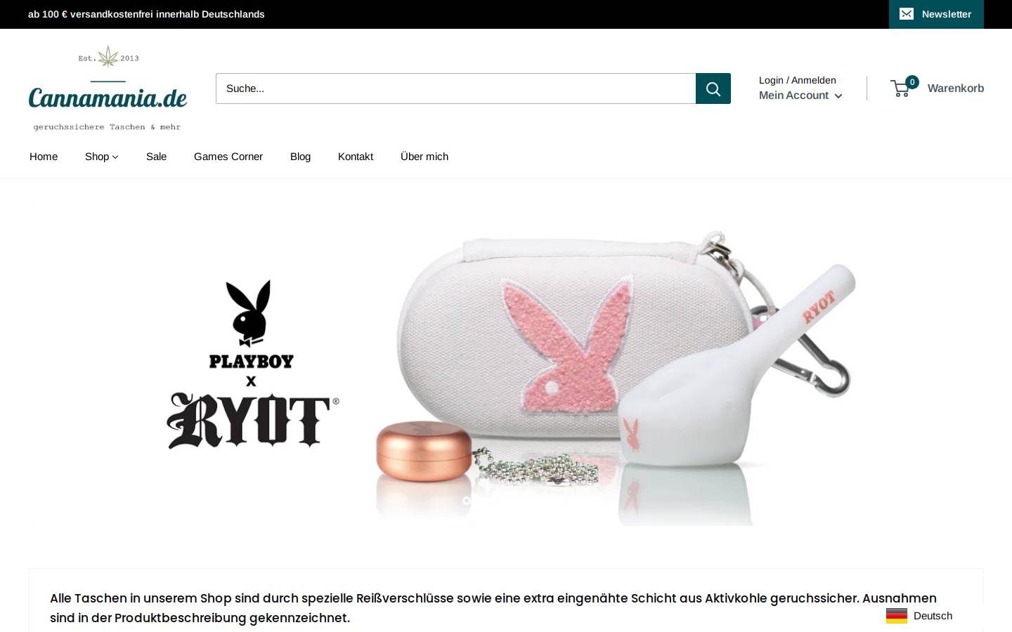 cannamania.de homepage screenshot