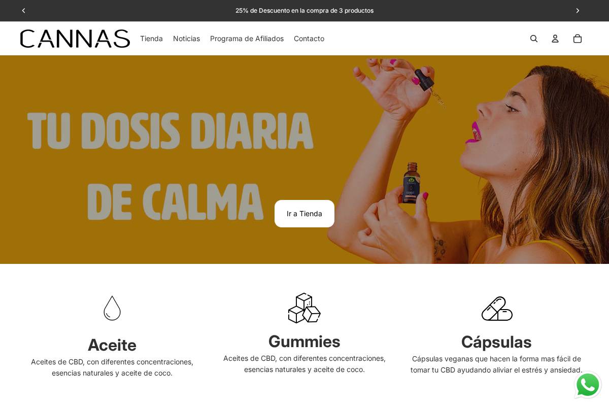 cannas.com.mx homepage screenshot