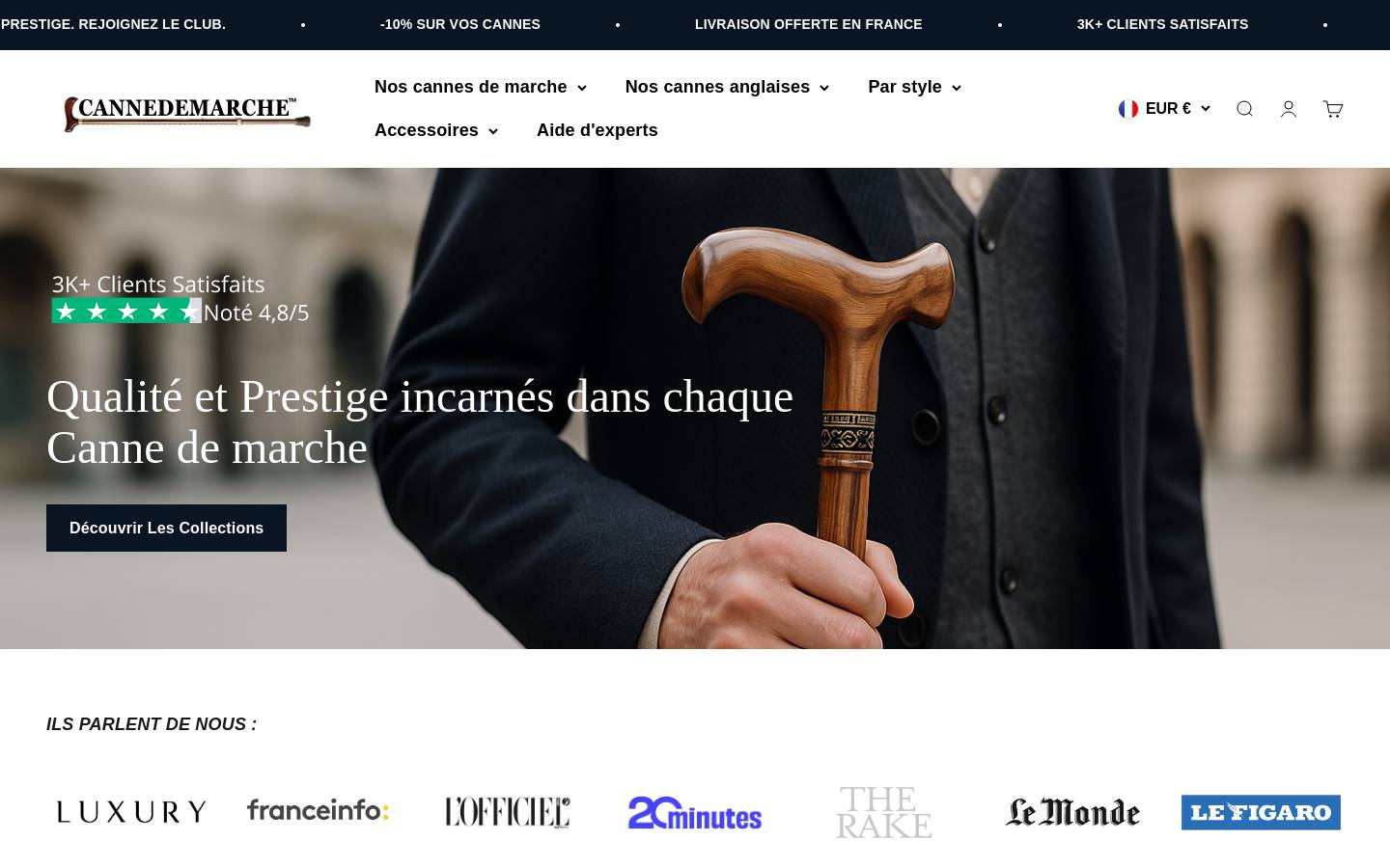 cannedemarche.com homepage screenshot