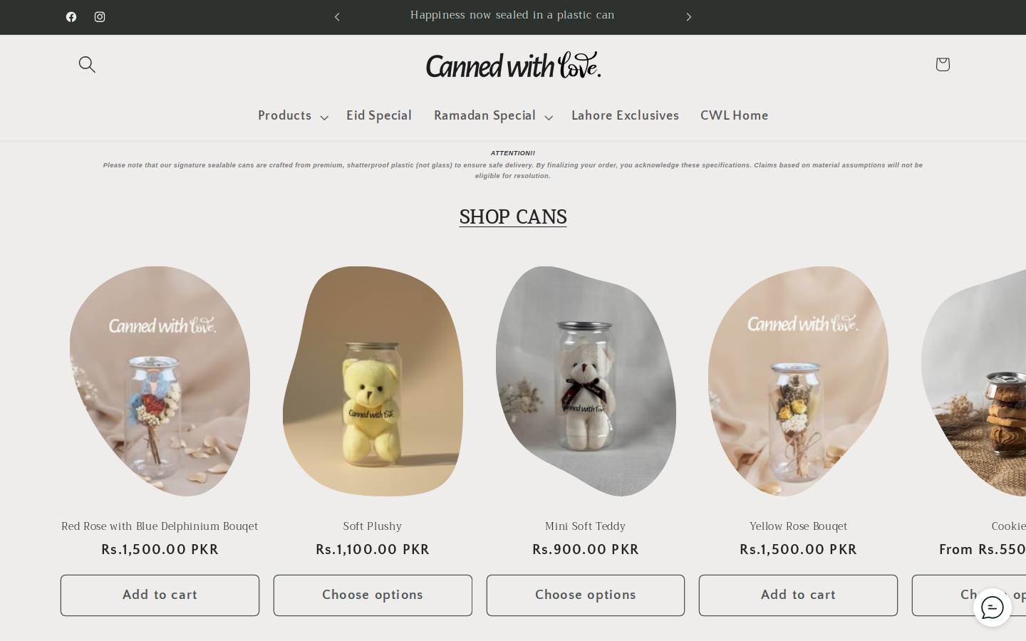 cannedwithlove.com homepage screenshot