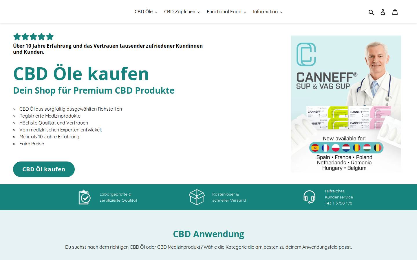 CBD cannhelp homepage screenshot