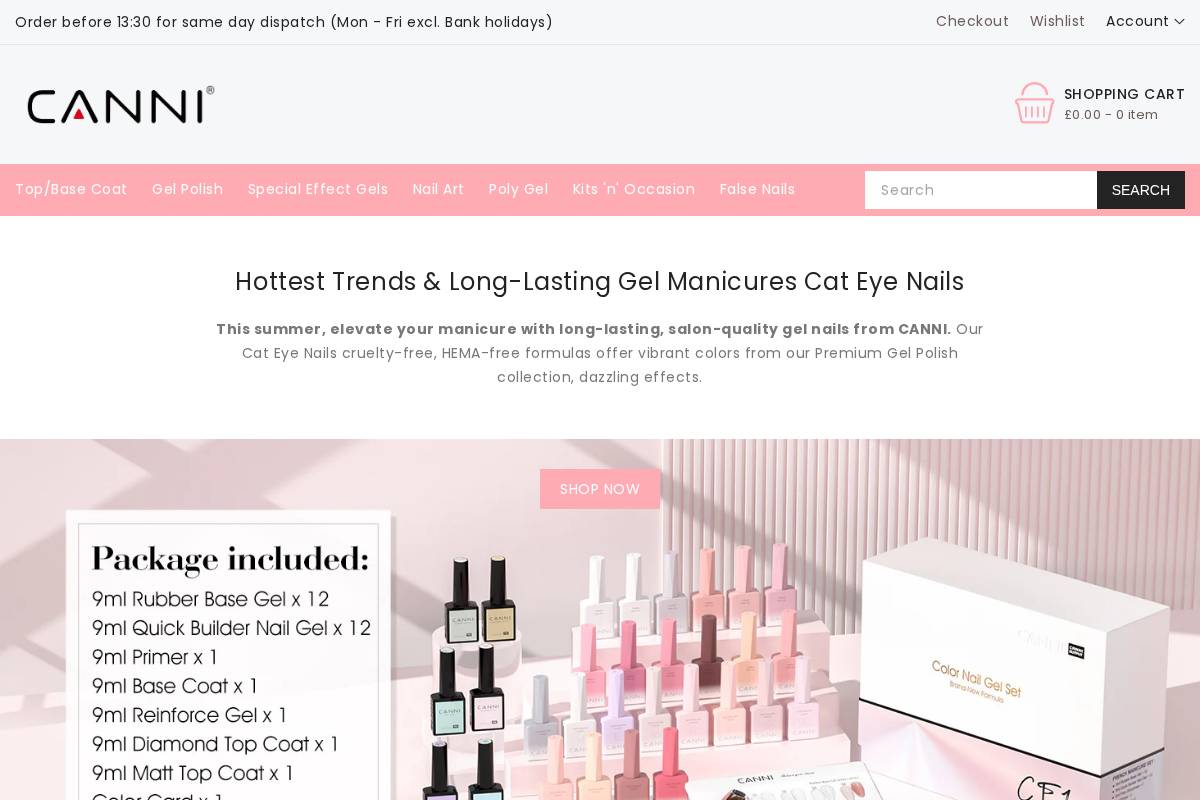 Canni homepage screenshot
