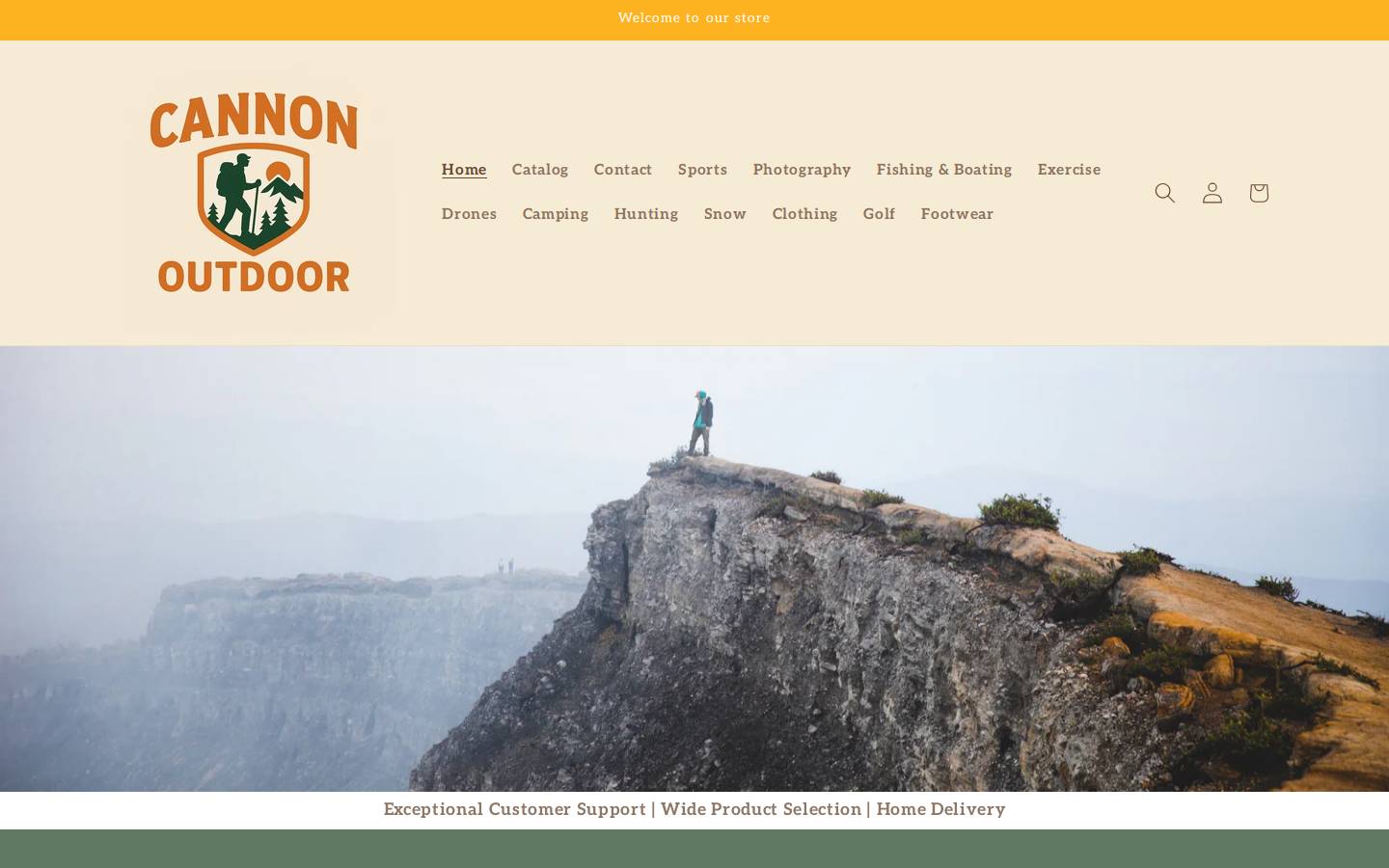 cannon-outdoor.com homepage screenshot