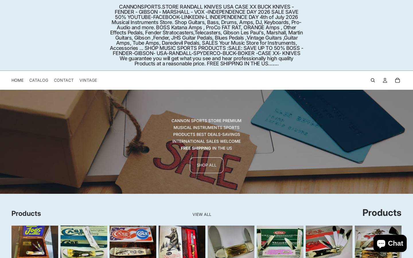 cannonsports.store homepage screenshot