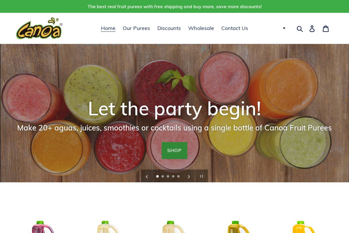 canoa.us homepage screenshot