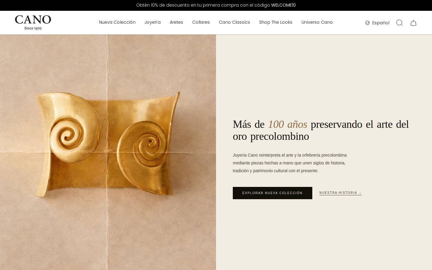 canojewelry.com homepage screenshot