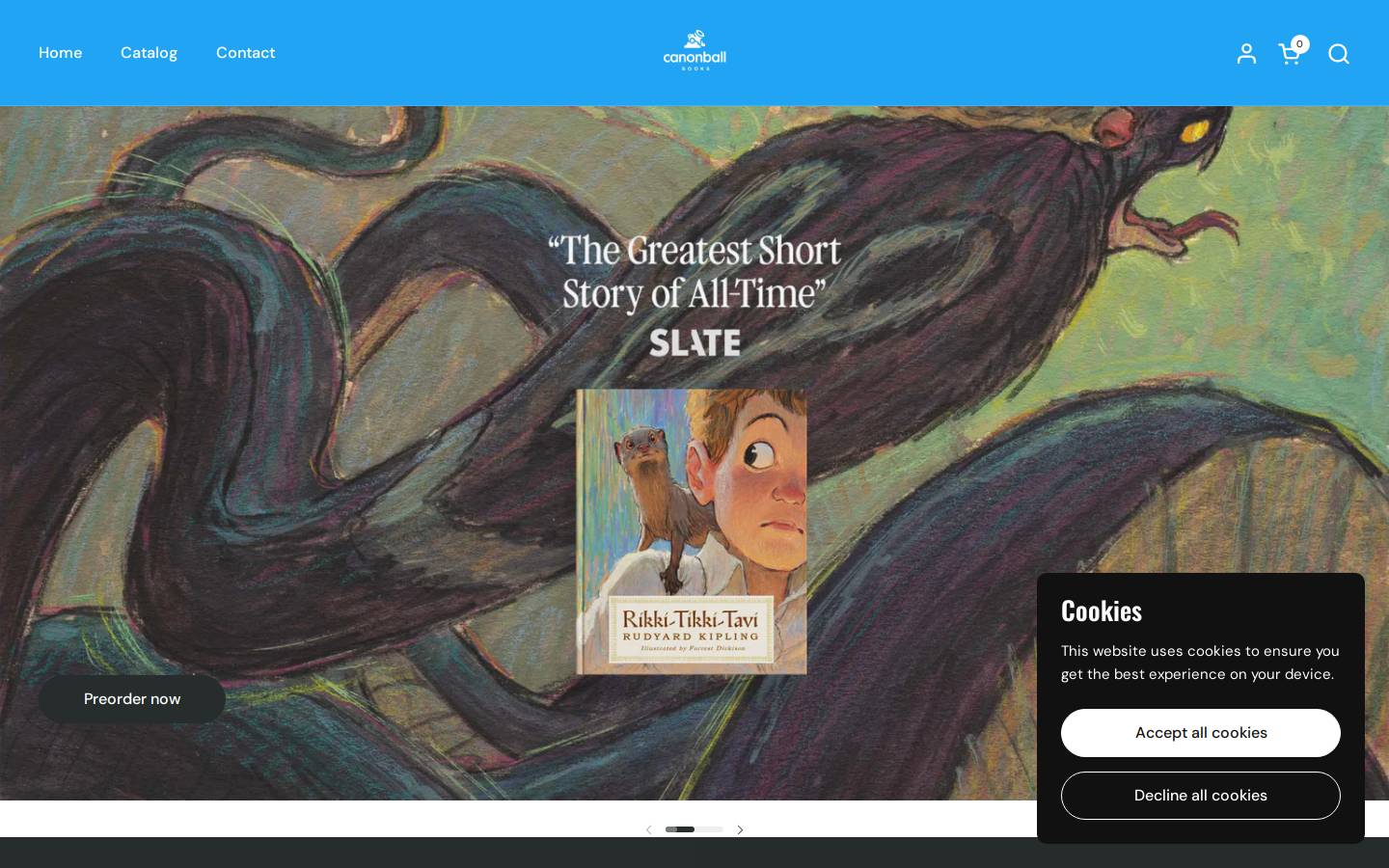 canonballbooks.com homepage screenshot